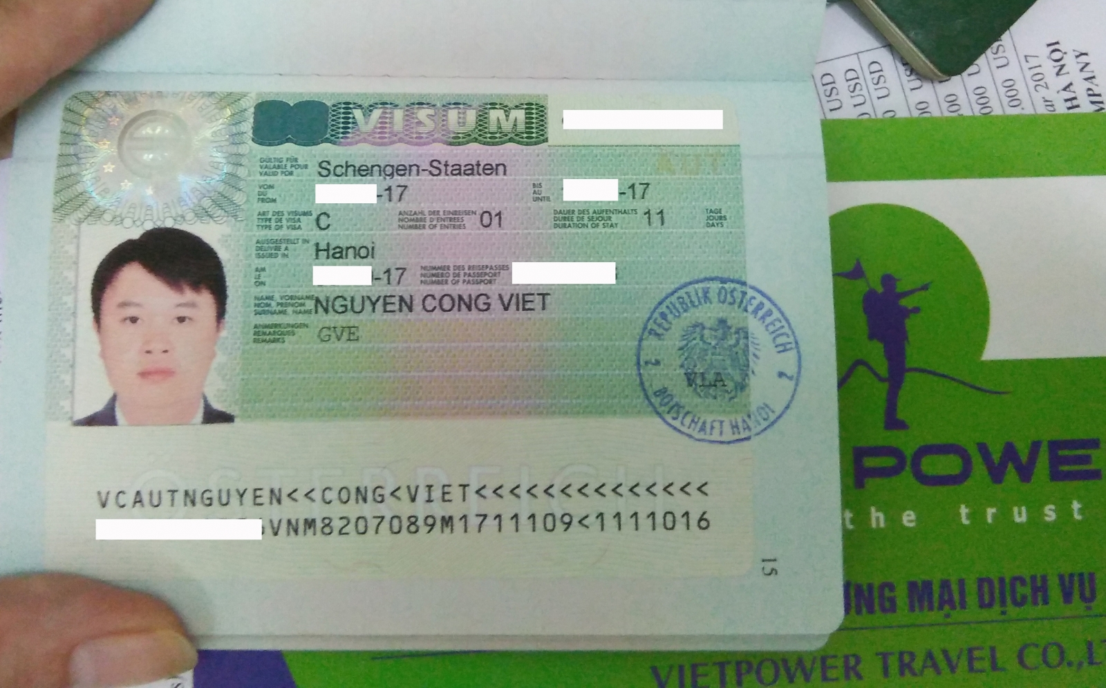 Chúc mừng visa công tác Áo